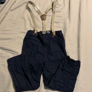 Boys pinstripe pants with suspenders 5t